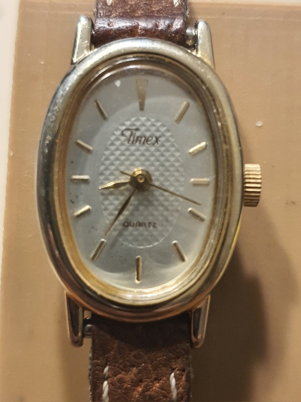 🦋10/$20🦋 Timex Quartz Goldtone/Silver Leather Women's Watch